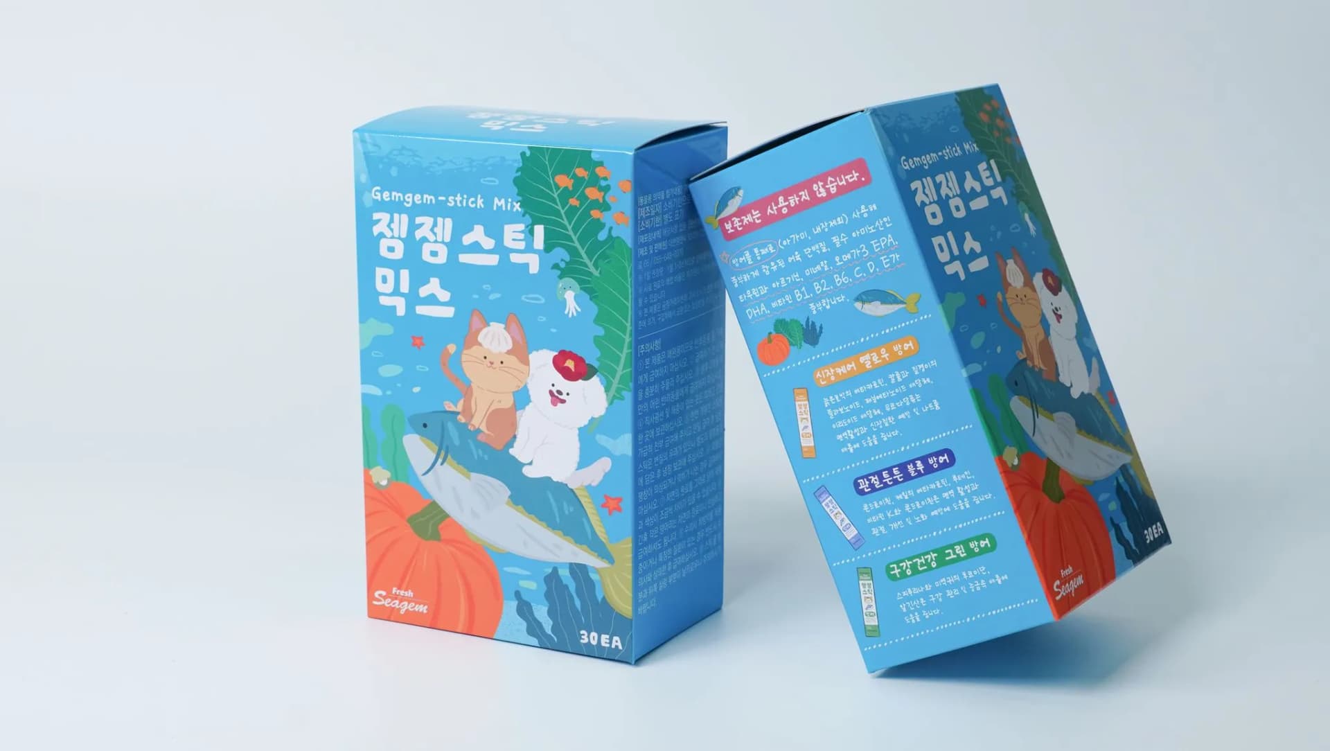 반려동물 간식 포장박스 <씨젬> 단상자 패키지 제작 후기