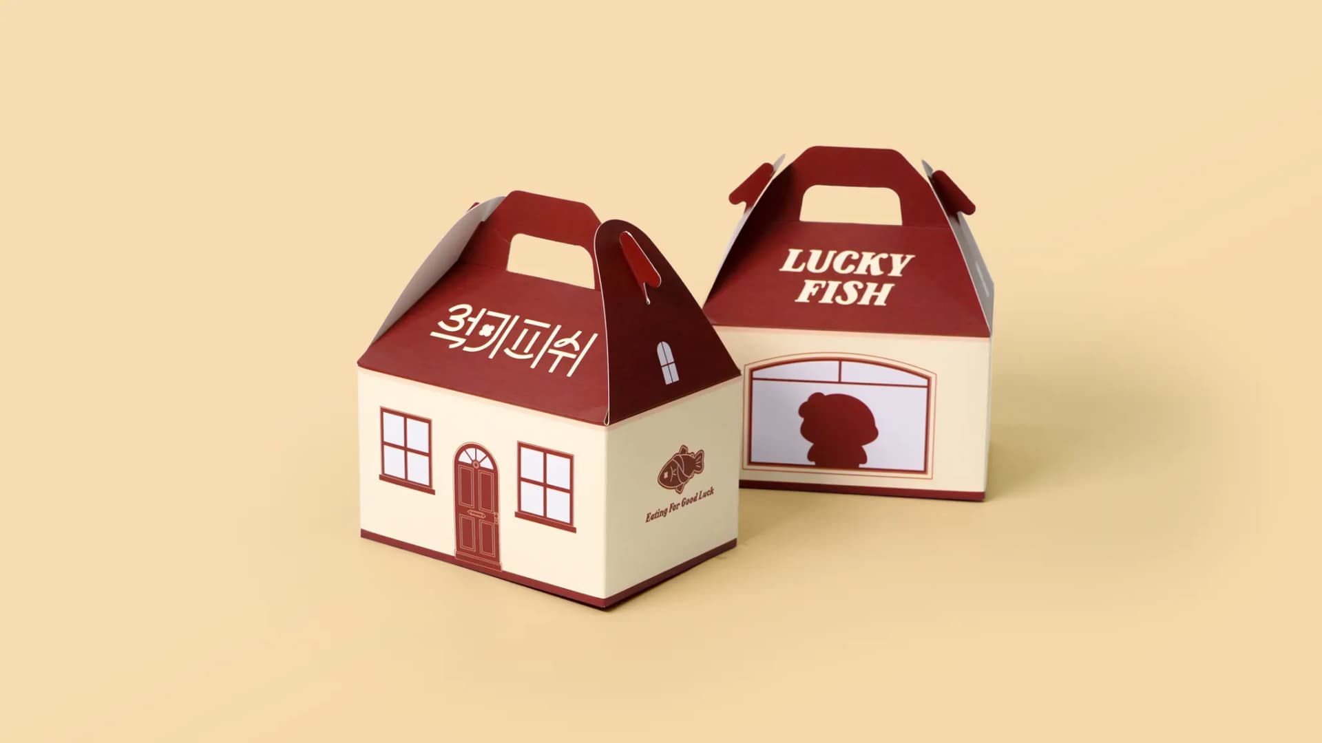 R형 손잡이박스 <럭키피쉬> 액막이 명태 디저트 포장 패키지 제작 후기