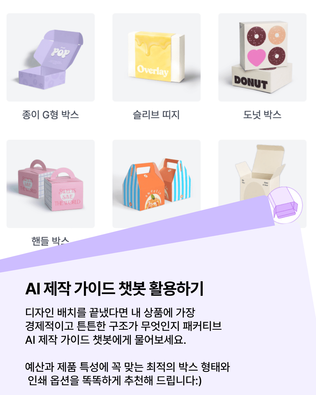 패커티브 - 제품에 맞는 상자 구조 선택도 중요합니다