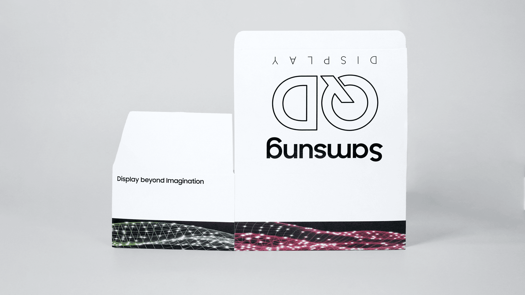 Custom Paper Box Packaging Production Story for Samsung Display, Printed with Glossy Coating