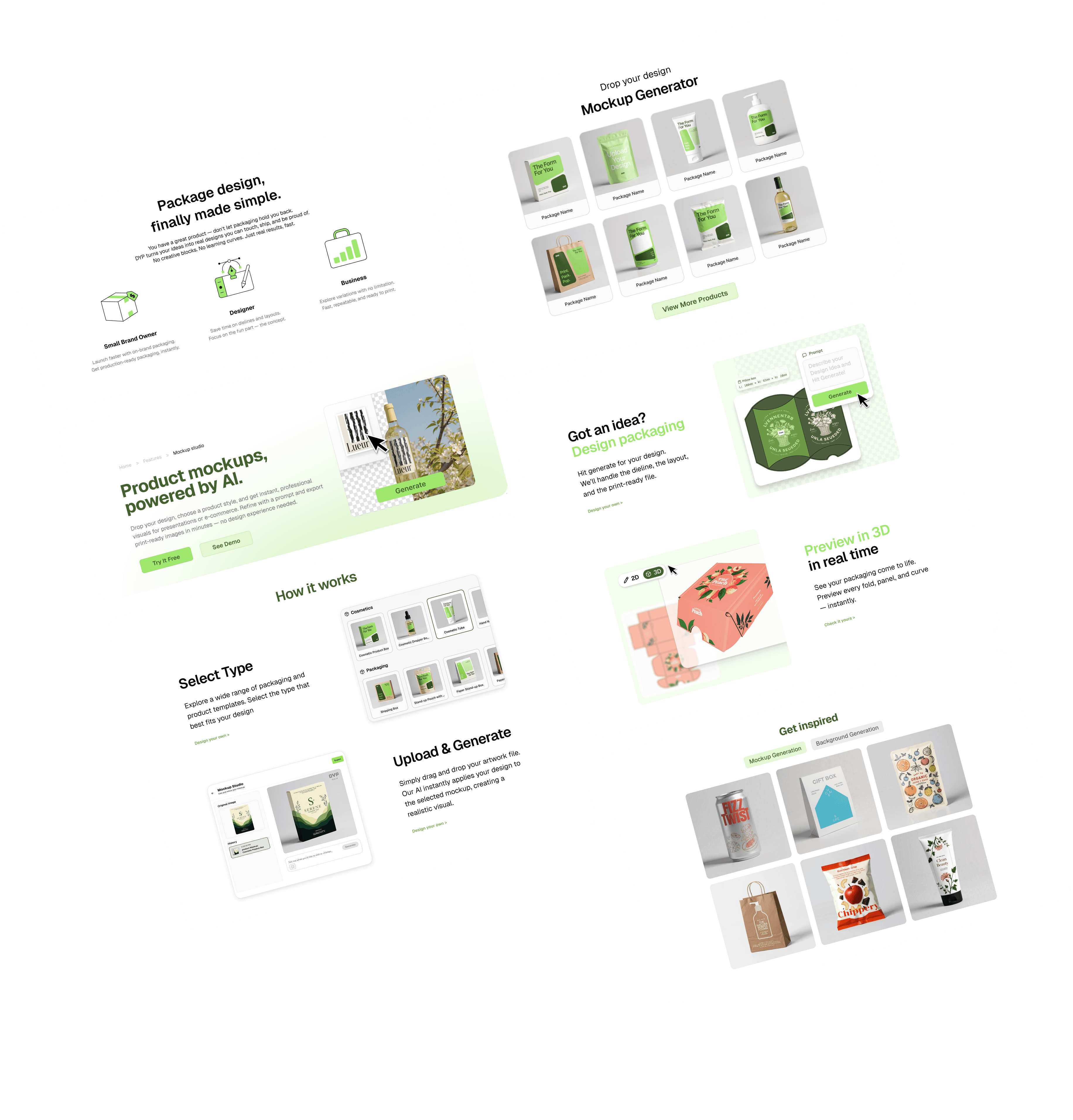 Packative Studio interface screenshots