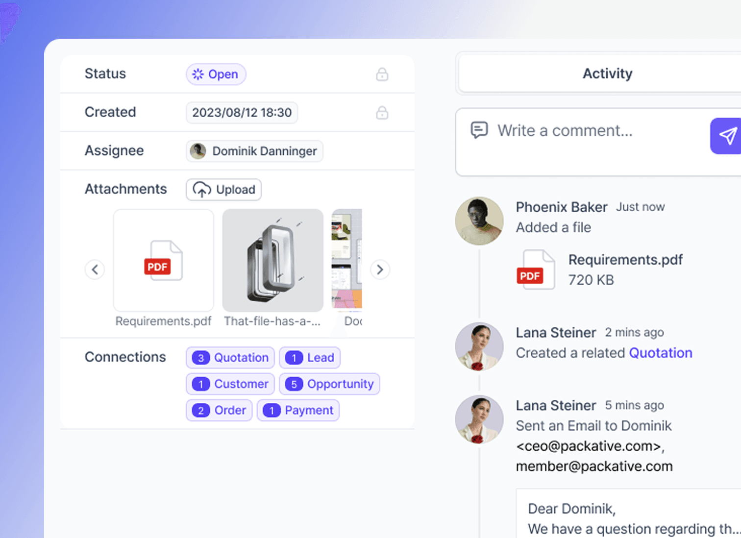 Customer & Pipeline CRM