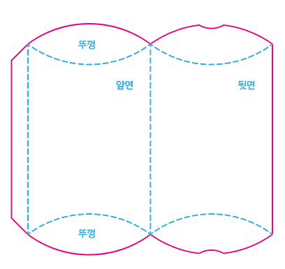 패커티브-반달상자-전개도