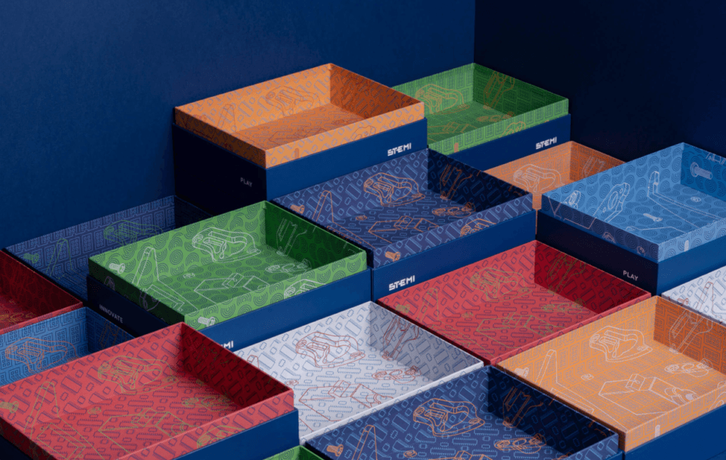 Three-piece rigid box