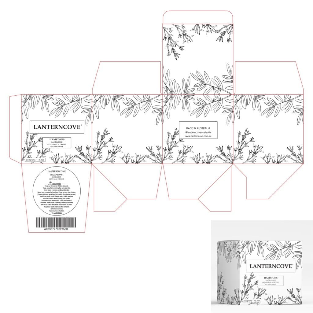 Candle Box Dieline